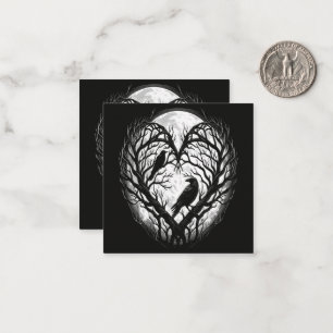 Raven Crow Heart Tree Card