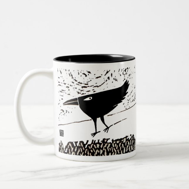 raven / crow totem mug (Left)