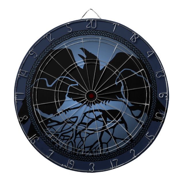 Raven Dartboard Cool Tribal Raven Art Dartboard (Front)