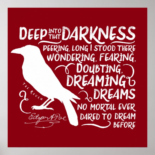 Raven (Deep Into That Darkness) by Edgar Allan Poe Poster (Front)