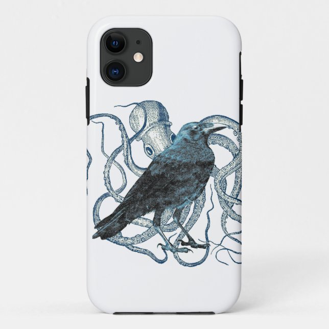 Raven Dreams Of The Octopus Case-Mate iPhone Case (Back)