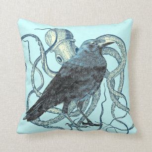Raven Dreams of the Octopus Cushion