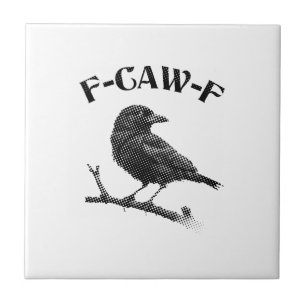 Raven F-CAW-F Halloween Minimalist Ceramic Tile