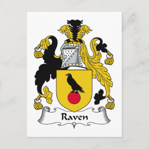 Raven Family Crest Postcard