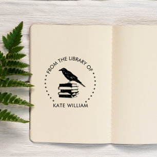 Raven From the library of Round stamp