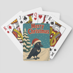 Raven Frozen Lane Animal Christmas Playing Cards