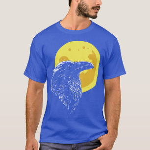 Raven Gift TShirtRaven head with full moon T-Shirt