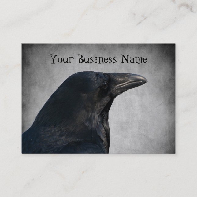 Raven Glamour Shot Business Card (Front)