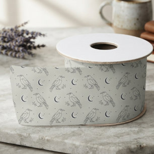 Raven Gothic Celestial Satin Ribbon