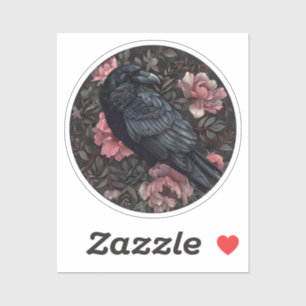 Raven gothic vintage flowers
