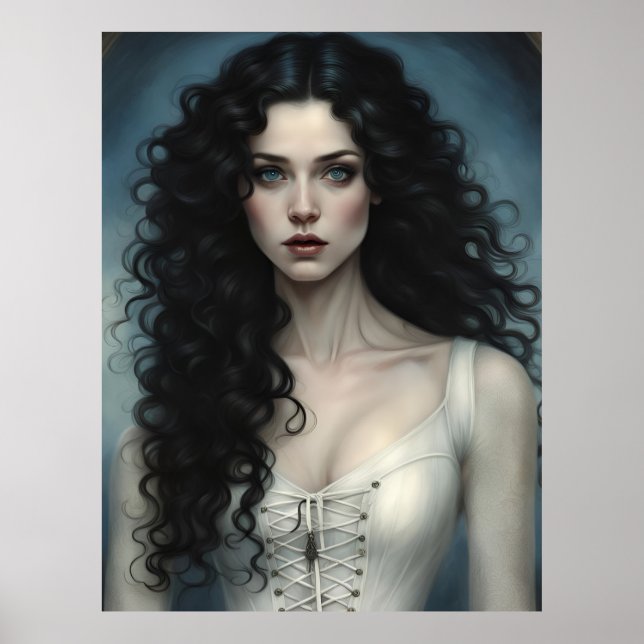 Raven haired beauty poster (Front)