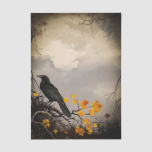 Raven Halloween Decoupage Tissue Paper