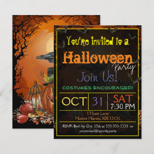 Raven Halloween Party Invitation