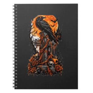 Raven & Haunted Graveyard Notebook