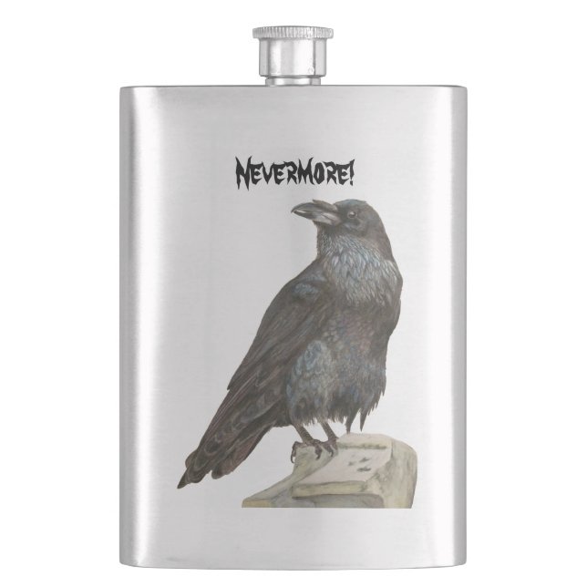 Raven Hip Flask (Front)