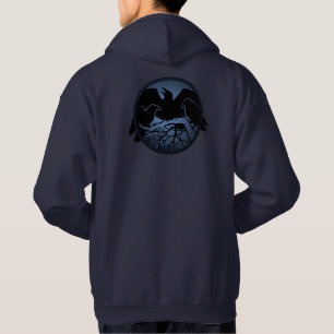 Raven Hoodie Jacket Women's Raven Crow Art Jacket