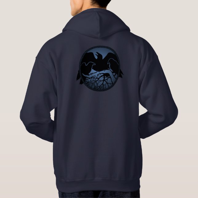 Raven Hoodie Jacket Women's Raven Crow Art Jacket (Back)