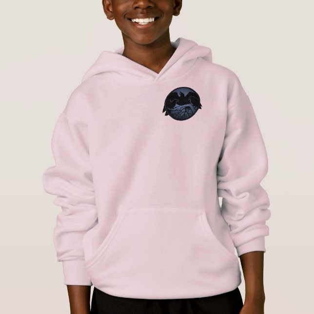 Raven Hoodie Kid's Raven / Crow Art Sweatshirts (Front)