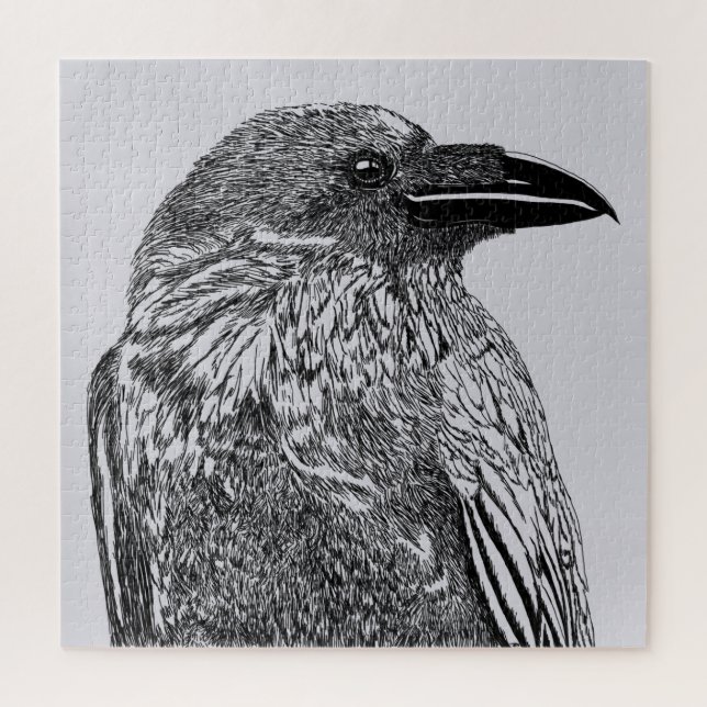 Raven Illustration Jigsaw Puzzle (Vertical)
