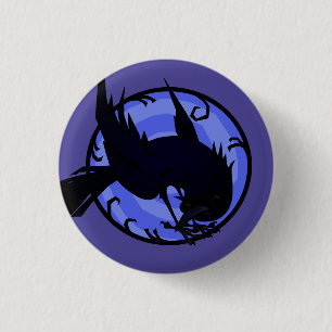 RAVEN ILLUSTRATION ROUND BUTTON