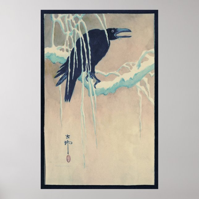 Raven in Snow Poster (Front)