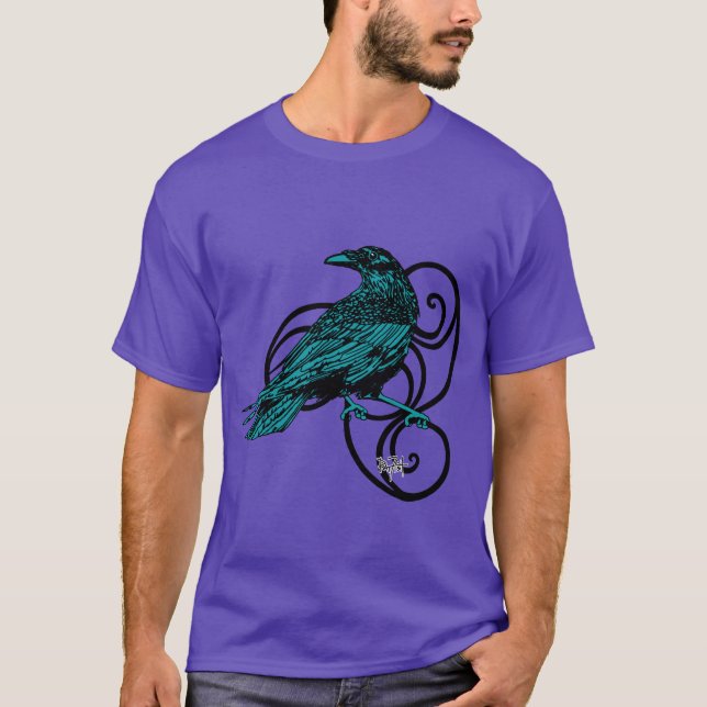 Raven in Spirals T-Shirt (Front)