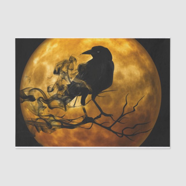 Raven In the Moonlight Tissue Paper (Front)