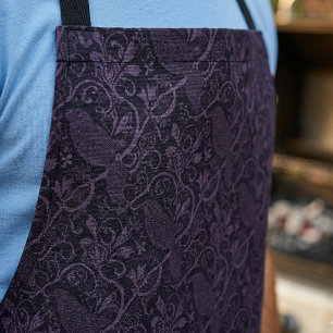 Raven Lover Gothic Damask Father's Day Apron