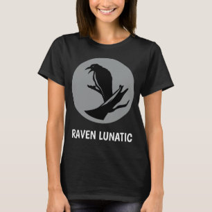 Raven Lunatic Moon Goth Gothic Crow Bird T-Shirt
