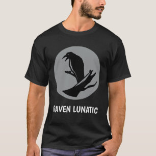 Raven Lunatic Moon Goth Gothic Crow Bird T-Shirt