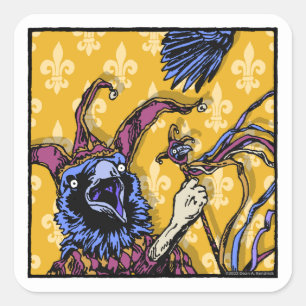 Raven Mad - Pop Goth Nightmare Surreal Square Sticker
