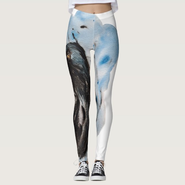 Raven Magic Harmony Totem Harmony Watercolor Mysti Leggings (Front)