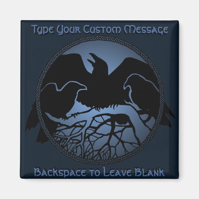 Raven Magnet Raven Personalised Fridge Magnet Gift (Front)