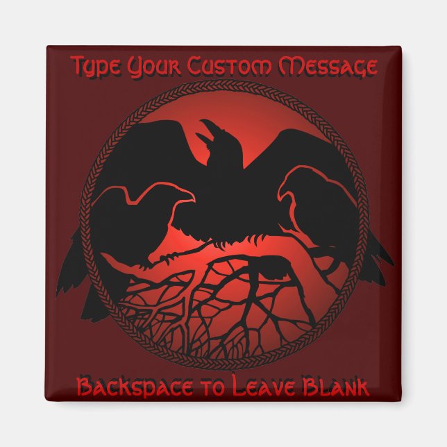 Raven Magnet Raven Personalised Fridge Magnet Gift (Front)