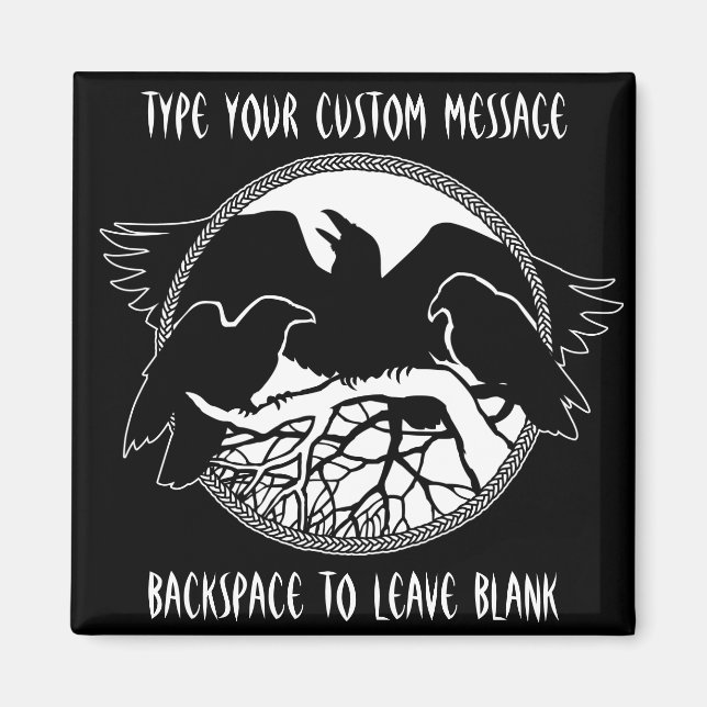 Raven Magnets RavenPersonalized Fridge Magnet Gift (Front)