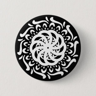 Raven Mandala 6 Cm Round Badge