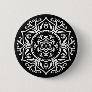 Raven Mandala 6 Cm Round Badge