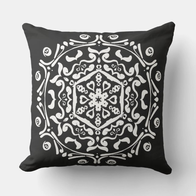 Raven Mandala Cushion (Front)