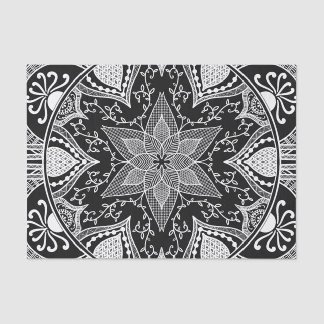 Raven Mandala Tissue Paper (Front)