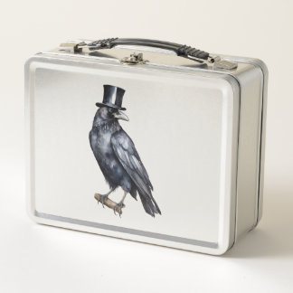 Raven Metal Lunch Box