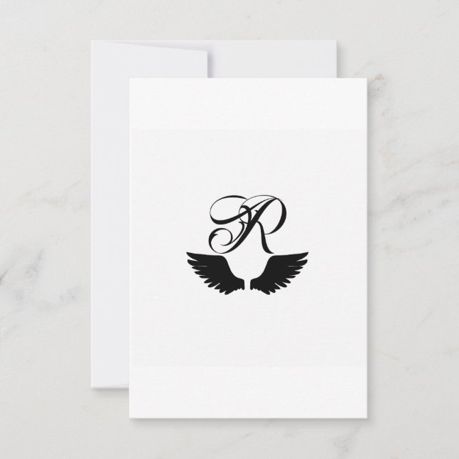Raven Monogram - Create Your Own Thank You Card (Front)