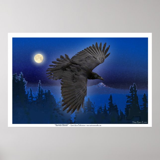 "RAVEN MOON" Art Prints (Front)