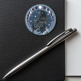 Raven Moon Classic Round Sticker