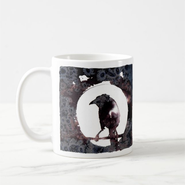 Raven Moon (front & back) Coffee Mug (Left)