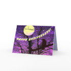 Raven, Moon, Sun, Stars, Anniversary Card