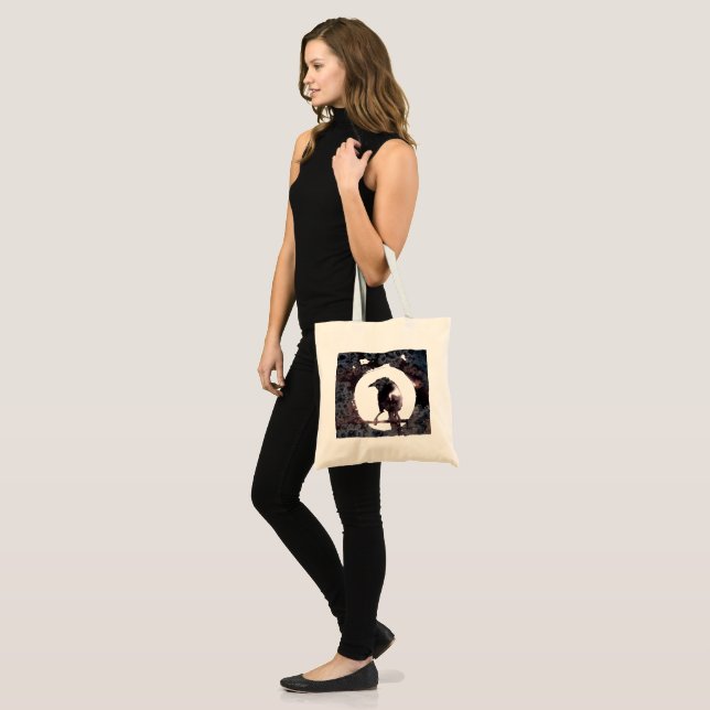 Raven Moon Tote Bag (Front (Model))