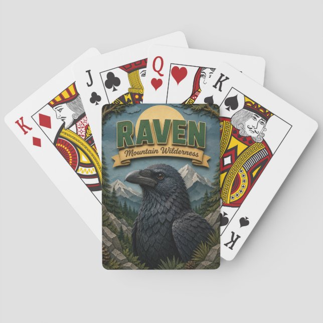Raven Mountain Wilderness POPCUT Playing Cards (Back)