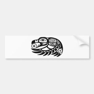 Raven Native American Design Bumper Sticker