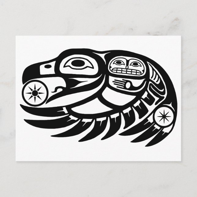 Raven Native American Design Postcard (Front)