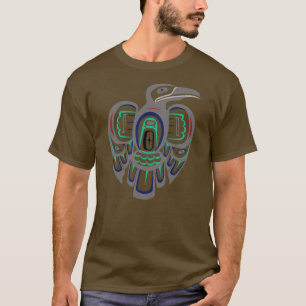 Raven Native American Totem Art Tribal Crow  T-Shirt